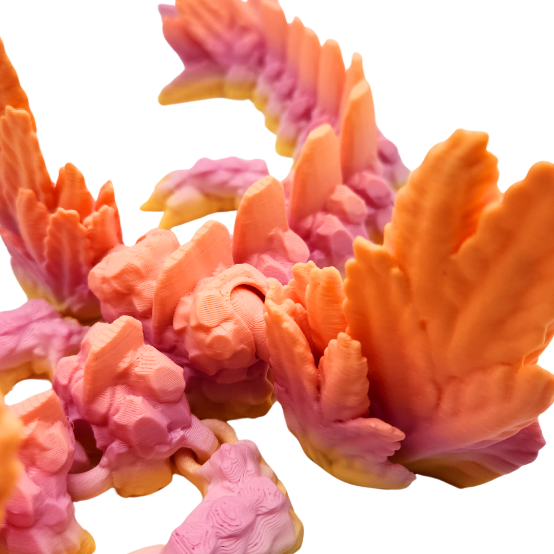 Kleiner Axolotl Drache mit Flügel