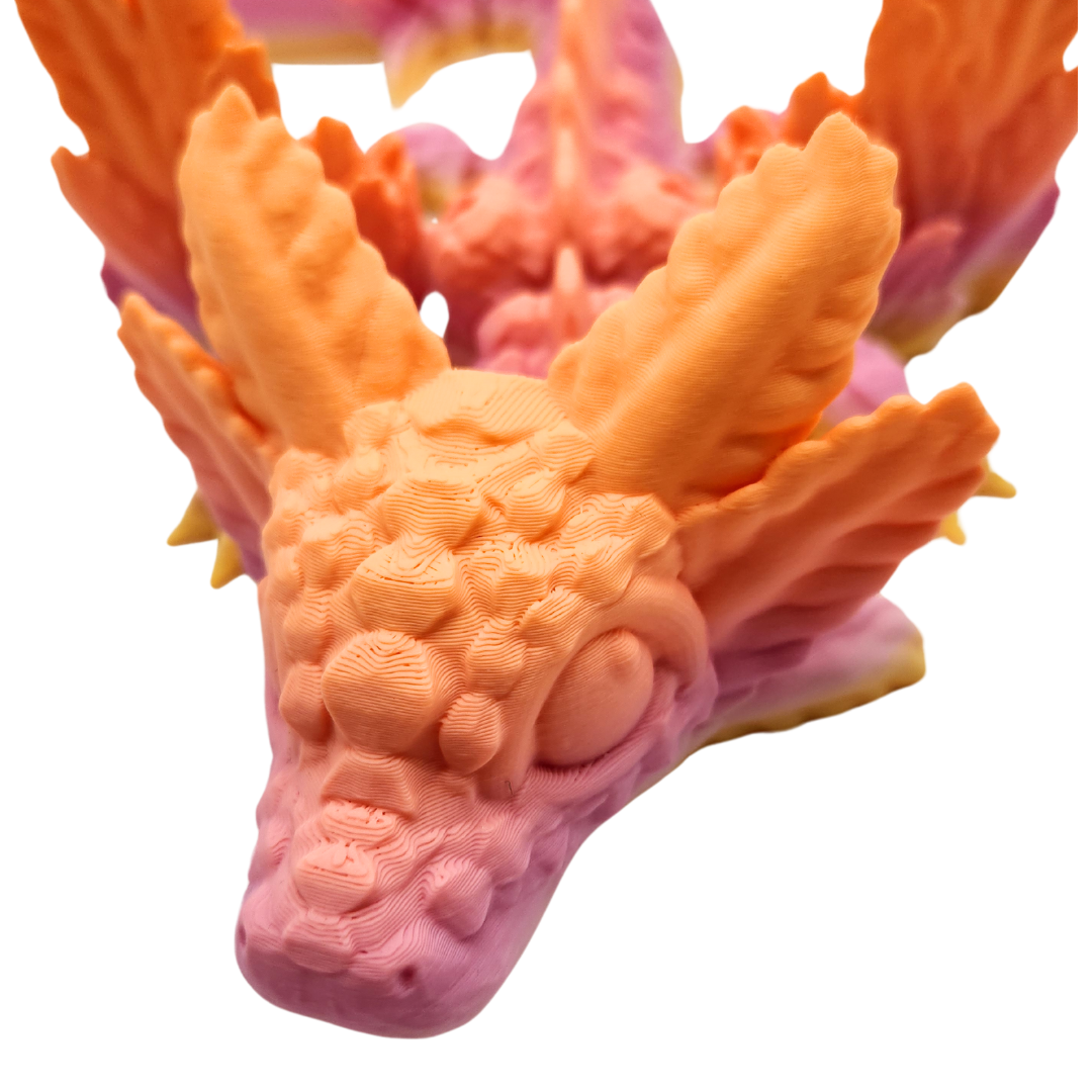 Kleiner Axolotl Drache mit Flügel