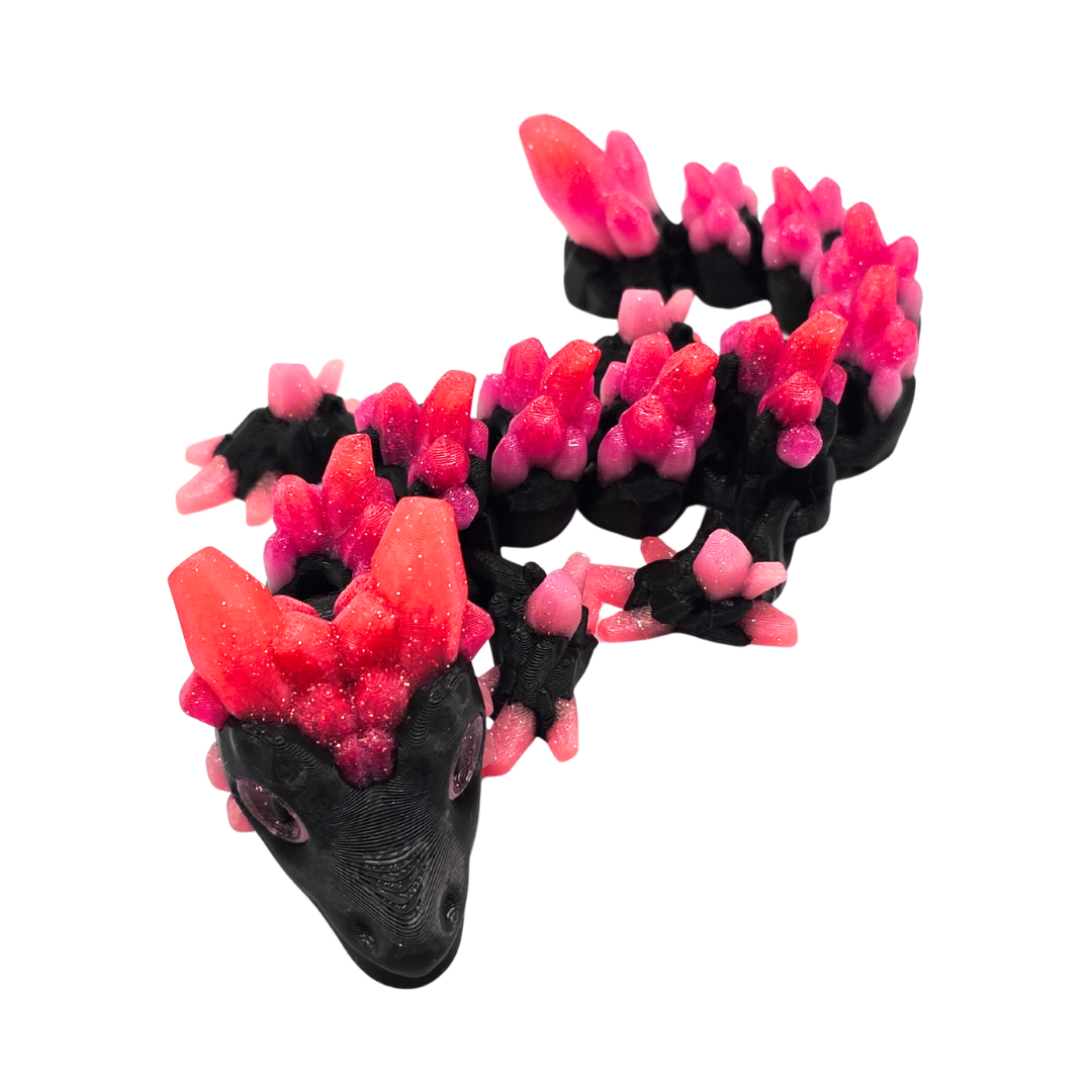 Dieser Drache hat eine Stein Optik und ist zweifarbig gestaltet.