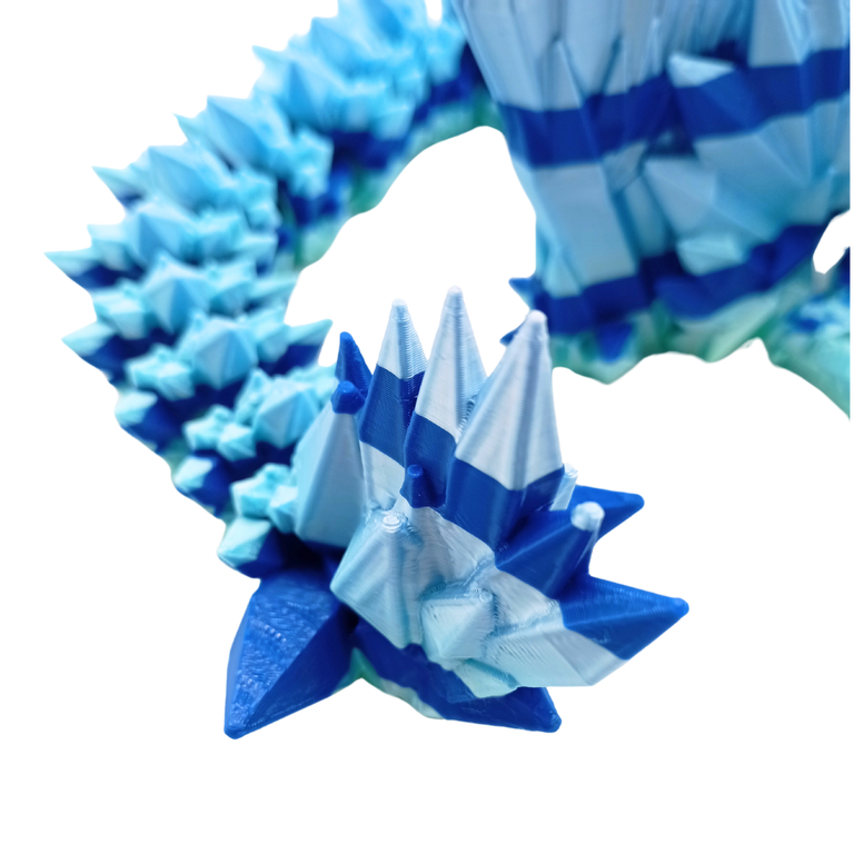 Kristall Drache mit Flügel (zweifarbig)