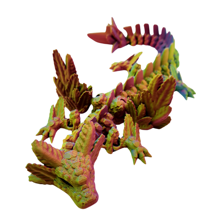 Großer Axolotl Drache mit Flügel