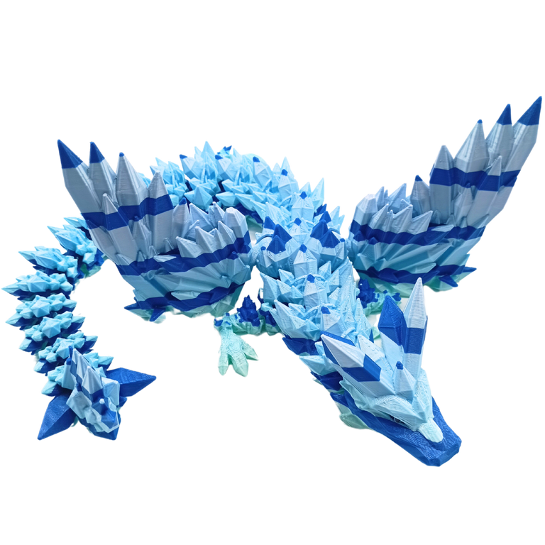 Kristall Drache mit Flügel (zweifarbig)