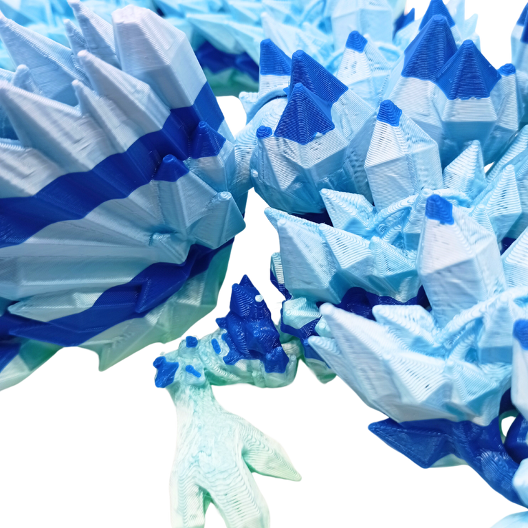 Kristall Drache mit Flügel (zweifarbig)