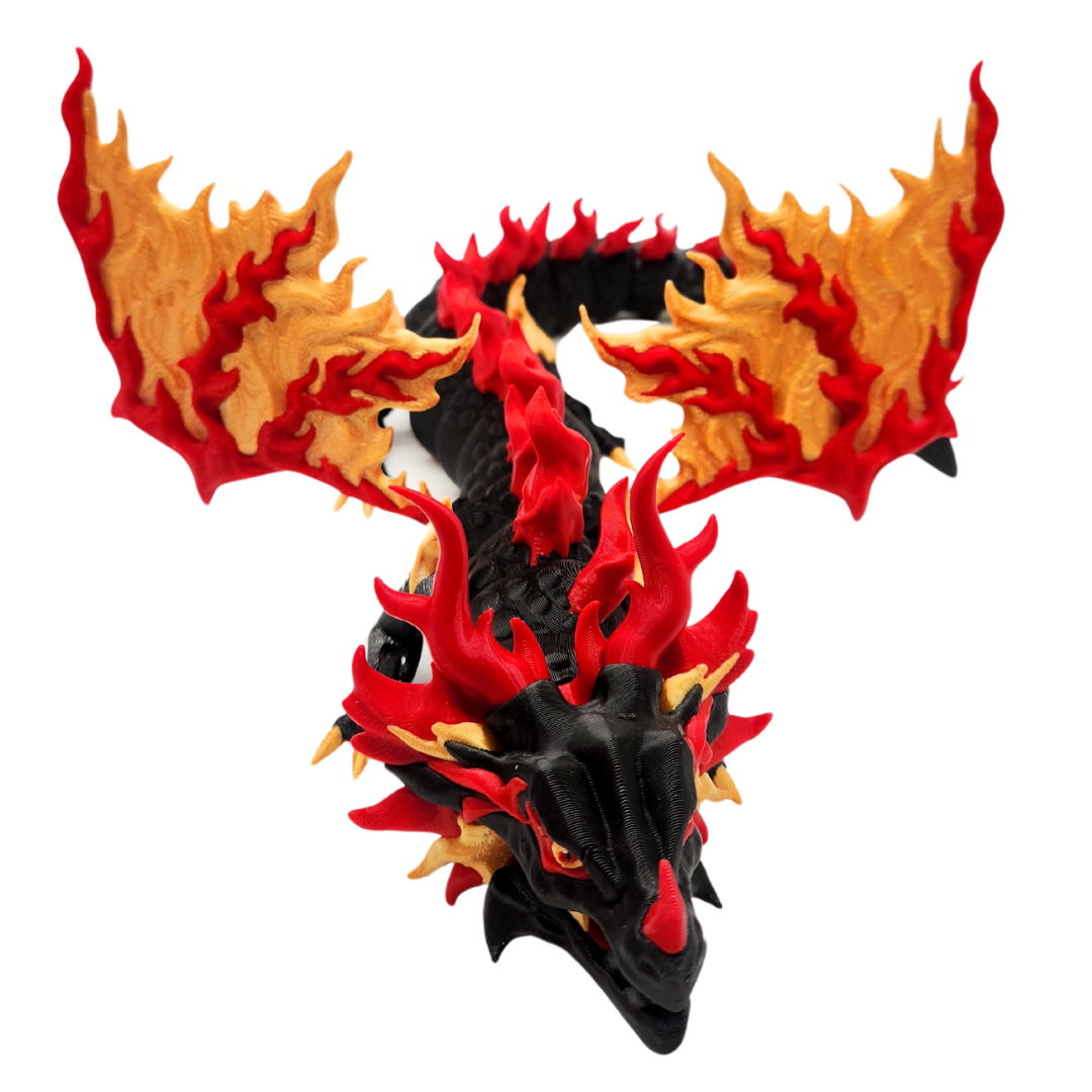 Ein Drache voller Flammen