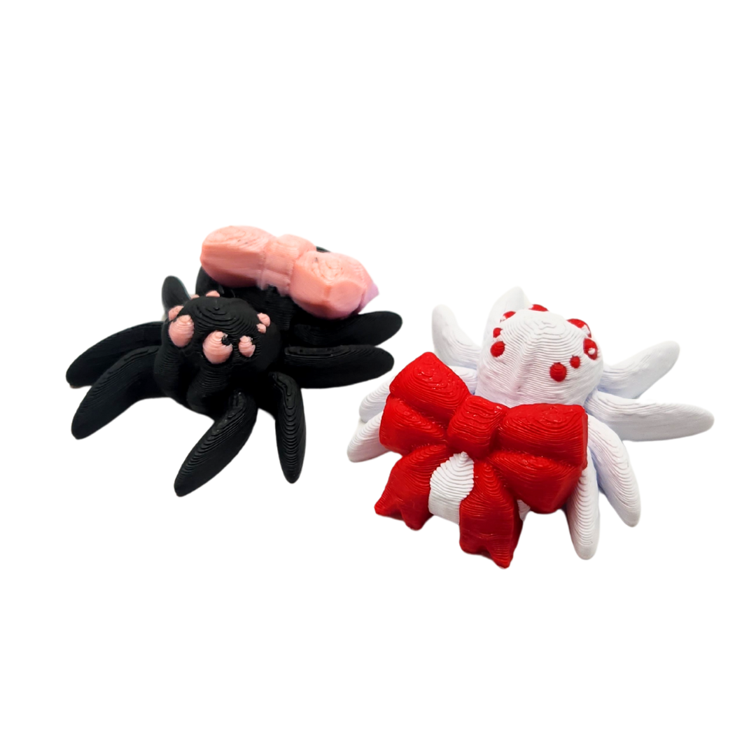 Eine Spinne mit einem Mascherl auf Ihrem Hinterteil